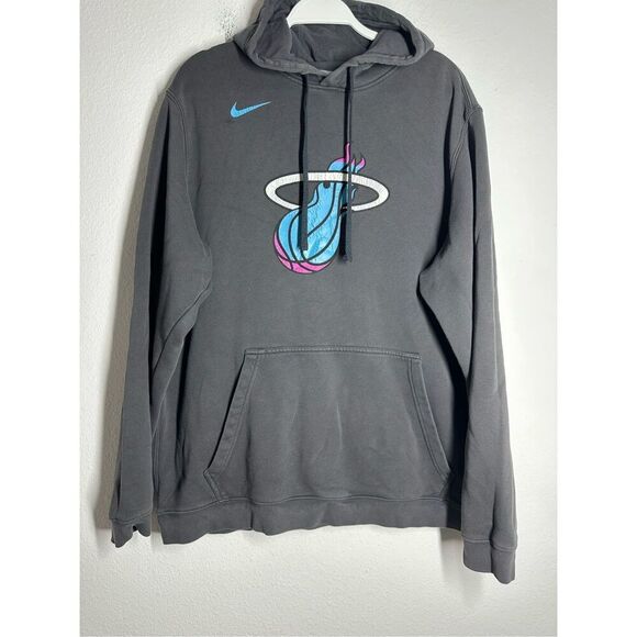 Mens Nike RARE Miami Vice Heat Hoodie Sweatshirt Black Pink City Size XXL Notes